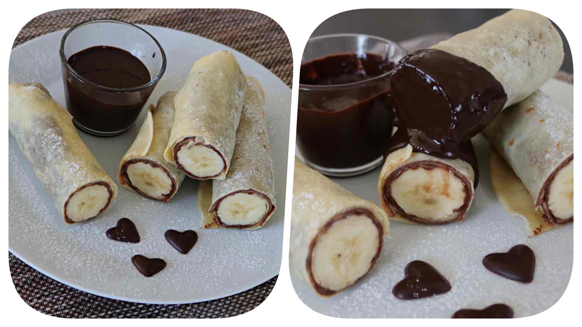 Crepes-Bananen-Rolle